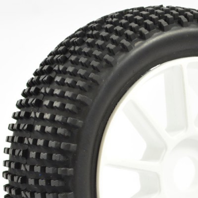 Fastrax 1/8th Premounted Buggy Tyres 'H Tread/10 Spoke"