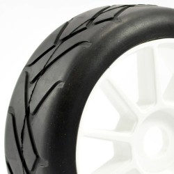 Fastrax 1/8th Premounted Slick Tyres 'Grid Iron/10 Spoke'