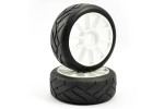 Fastrax 1/8th Premounted Slick Tyres 'Grid Iron/10 Spoke'