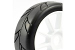 Fastrax 1/8th Premounted Slick Tyres 'Hawk/Split Spoke'