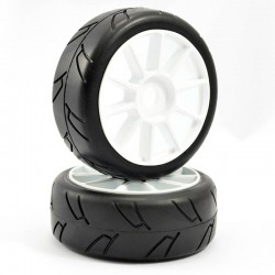 Fastrax 1/8th Premounted Slick Tyres 'Hawk/Split Spoke'
