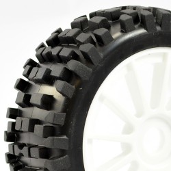 Fastrax 1/8th Premounted Buggy Tyres 'Rock-Block/12 Spoke'