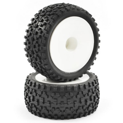 Fastrax 1/10th Mounted Cuboid Buggy Rear Tyres Dished