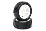 Fastrax 1/10th Mounted Buggy Tyres Lp 'Stub' Front (Spoked)
