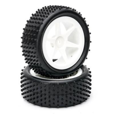 Fastrax 1/10th Mounted Buggy Tyres Lp 'Stub' Front (Spoked)