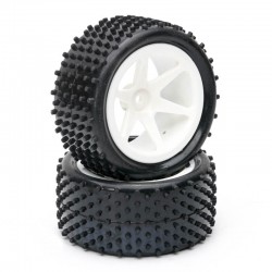 Fastrax 1/10th Mounted Buggy Tyres Lp 'Stub' Rear (Spoked)