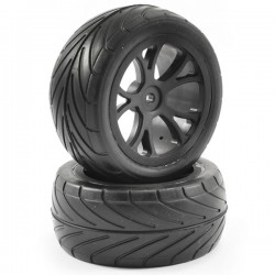 Fastrax 1/10th Mounted Arrow Buggy Rear Tyres 10-Spoke