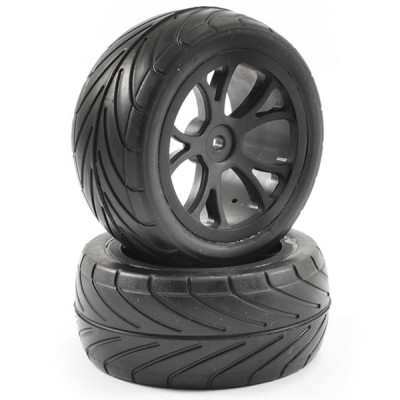 Fastrax 1/10th Mounted Arrow Buggy Rear Tyres 10-Spoke