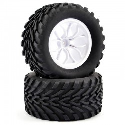 Fastrax 1/10th Mega-V Truck Tyre Mounted On 12-Spoke (12mm Hex)