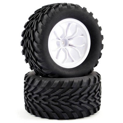 Fastrax 1/10th Mega-V Truck Tyre Mounted On 12-Spoke (12mm Hex)