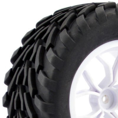Fastrax 1/10th Mega-V Truck Tyre Mounted On 12-Spoke (12mm Hex)