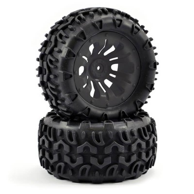 Fastrax 1/10 Klaxon Truck Tyre Mounted On 12-Spoke (12mm Hex)