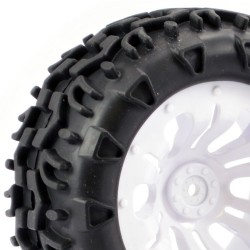 Fastrax 1/10 Klaxon Truck Tyre Mounted On 12-Spoke (12mm Hex)