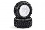 Fastrax 1/10 Klaxon Truck Tyre Mounted On 12-Spoke (12mm Hex)