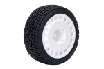Fastrax 1/10th Rally Angle Tyre/Wheel Set White (4)