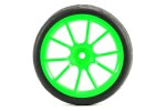 Fastrax 1/10 Street/Tread Tyre 10sp Neon Green Wheel