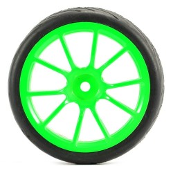 Fastrax 1/10 Street/Tread Tyre 10sp Neon Green Wheel