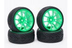 Fastrax 1/10 Street/Tread Tyre 10sp Neon Green Wheel