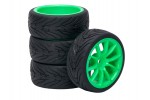 Fastrax 1/10 Street/Tread Tyre 10sp Neon Green Wheel