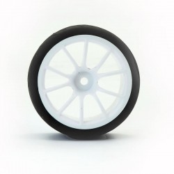 Fastrax 1/10 Street/Tread Tyre 10 spoke White Wheel
