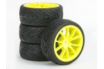Fastrax 1/10 Street/Tread Tyre 10sp Neon Yellow Wheel