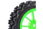 Fastrax 1/10th Street/Rally Tyre 10sp Green Wheel