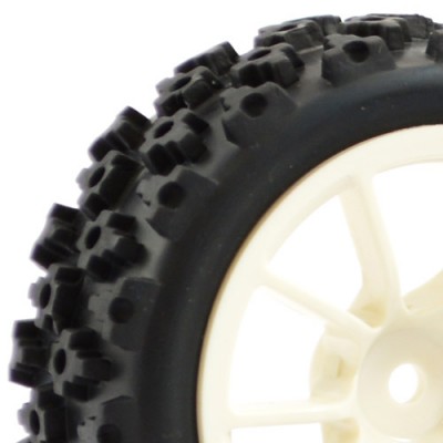 Fastrax 1/10th Street/Rally Tyre 10sp White Wheel