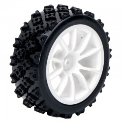 Fastrax 1/10th Street/Rally Tyre 10sp White Wheel