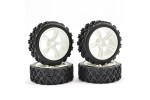 Fastrax 1/10th Touring Wheel/ Rally Block 5-Spoke White (4)