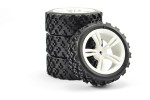 Fastrax 1/10th Touring Wheel/ Rally Block 5-Spoke White (4)