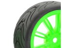 Fastrax 1/10th Street/Tread Tyre 20sp Green Wheel