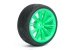 Fastrax 1/10th Street/Tread Tyre 20sp Green Wheel