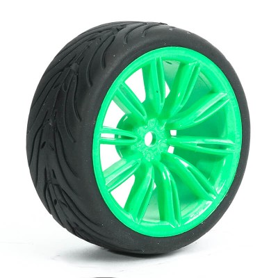 Fastrax 1/10th Street/Tread Tyre 20sp Green Wheel