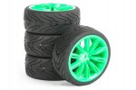 Fastrax 1/10th Street/Tread Tyre 20sp Green Wheel