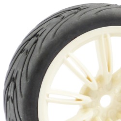 Fastrax 1/10th Street/Tread Tyre 20sp White Wheel