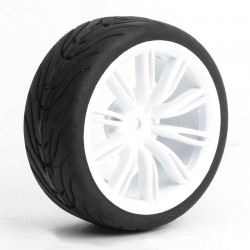 Fastrax 1/10th Street/Tread Tyre 20sp White Wheel