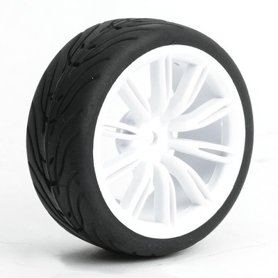 Fastrax 1/10th Street/Tread Tyre 20sp White Wheel