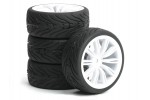 Fastrax 1/10th Street/Tread Tyre 20sp White Wheel