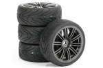 Fastrax 1/10th Street/Tread Tyre 20sp Gun Metal Wheel