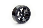 Fastrax 1/10 Street/Drift Tyre 6-Spoke Wheel (6mm Offset) - Black