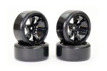Fastrax 1/10 Street/Drift Tyre 6-Spoke Wheel (6mm Offset) - Black