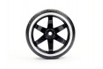 Fastrax 1/10 Street/Drift Tyre 6-Spoke Wheel (6mm Offset) - Black With White Trim