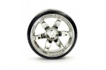 Fastrax 1/10 Street/Drift Tyre 6-Spoke Wheel (6mm Offset) - Chrome