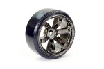 Fastrax 1/10 Street/Drift Tyre 6-Spoke Wheel (6mm Offset) - Grey Chrome