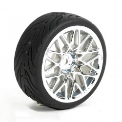 Fastrax 1/10th Street/Tread Tyre Star Spoke Chrome Wheel