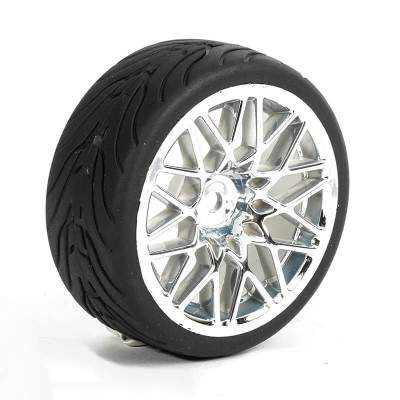 Fastrax 1/10th Street/Tread Tyre Star Spoke Chrome Wheel