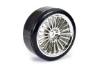 Fastrax 1/10th Street Wheel / Drift Tyres 20-Spoke Chrome