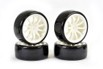 Fastrax 1/10 Street/Drift 10SP Scale Wheel & V2 Tyre White