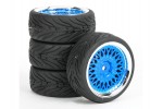 Fastrax 1/10 Street/Tread Tyre Classic Blue/Chrome Wheel