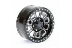 Fastrax Aluminum Beadlock Ten 1.9" Wheels - Black (2pc)